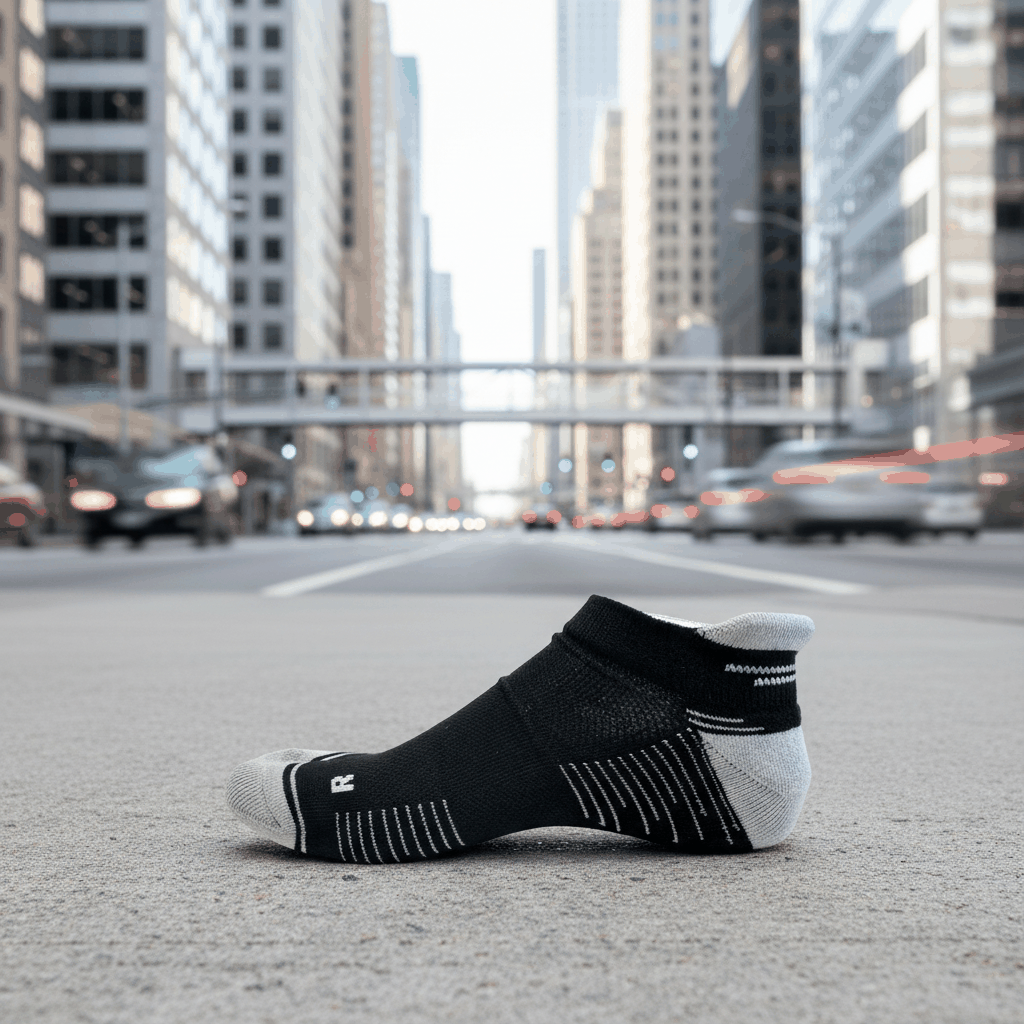 Chaussettes de Course Low Cut Noir/Gris