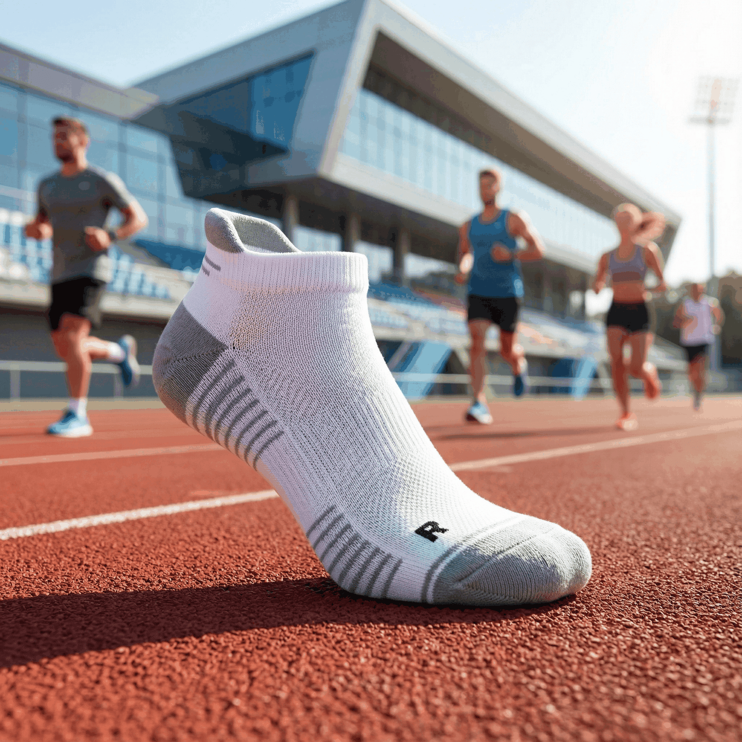 Chaussettes de Course Low Cut Blanc/Gris