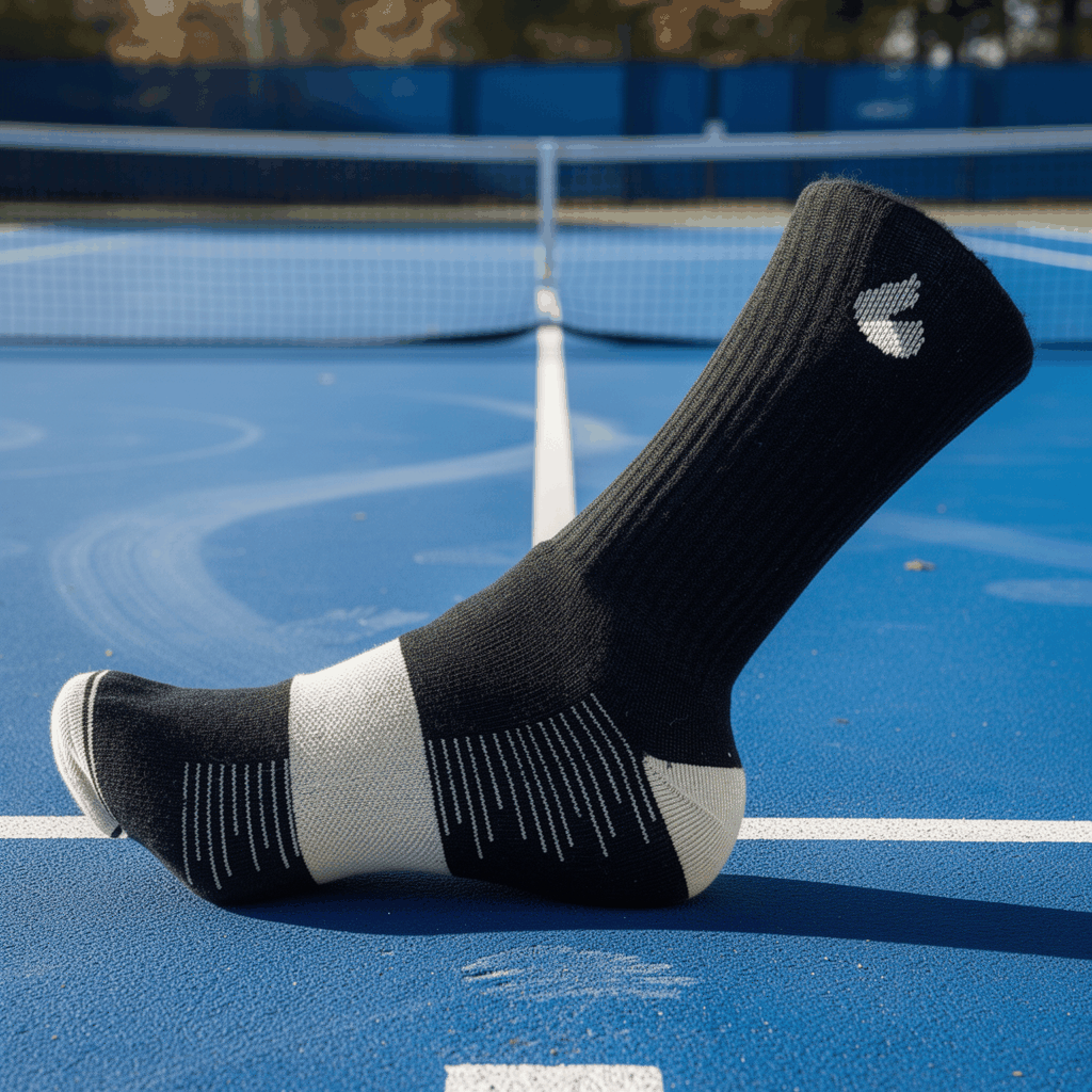 Chaussettes de Tennis Crew Noir/Gris