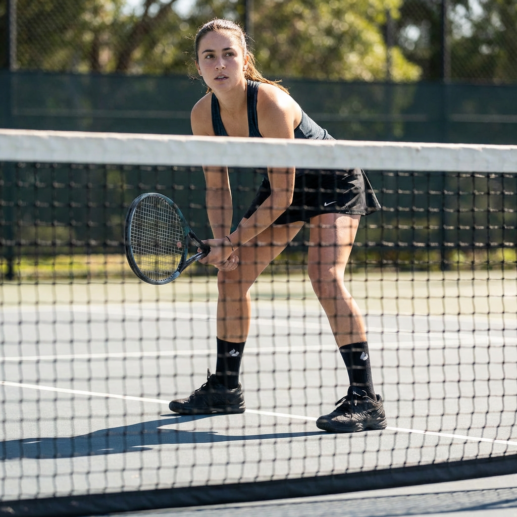 Chaussettes de Tennis Crew Noir/Gris