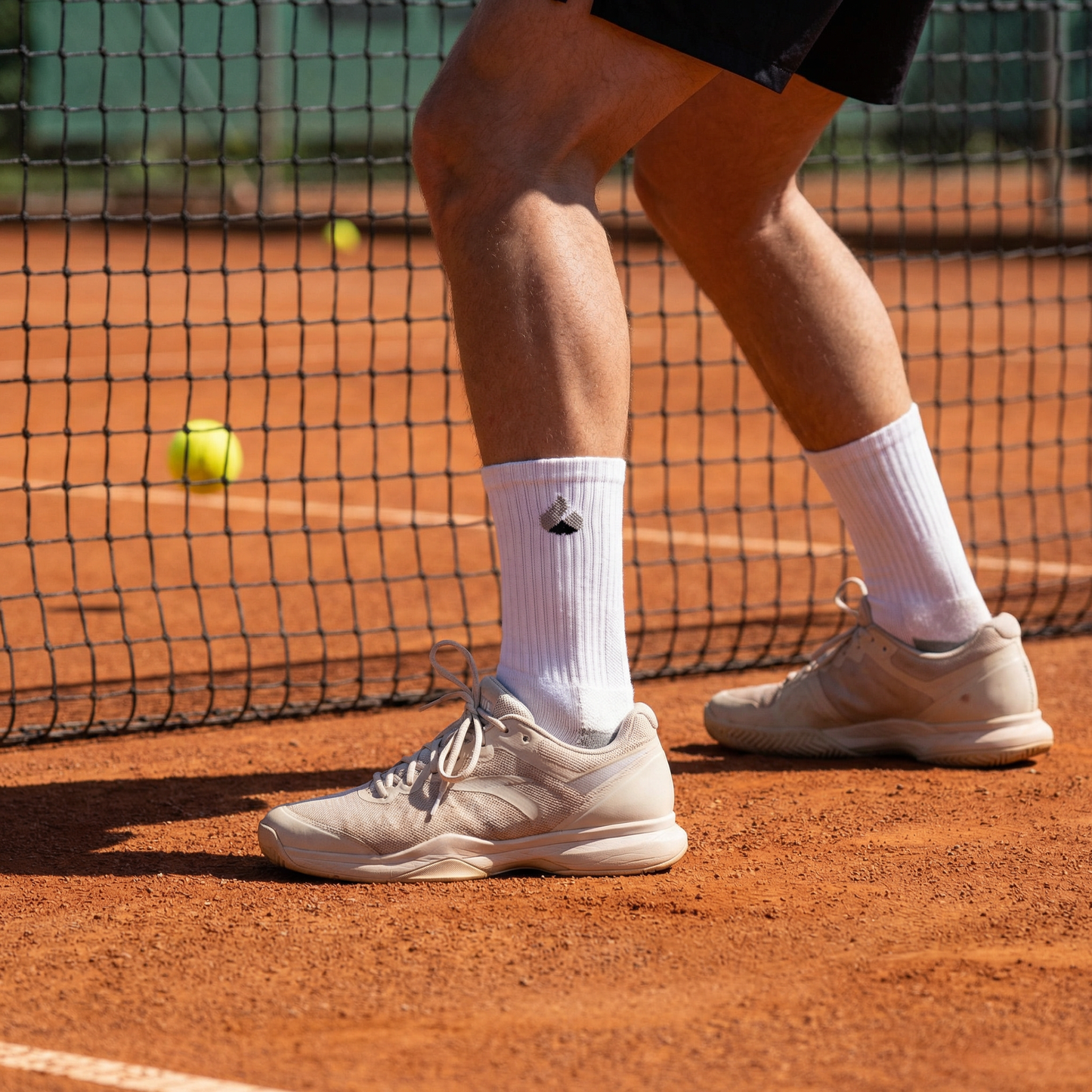 Chaussettes de Tennis Crew Blanc/Gris