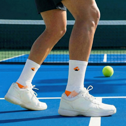 Tennis Socken Crew Weiss/Orange