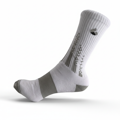 Padel Socken Crew Weiss/Grau
